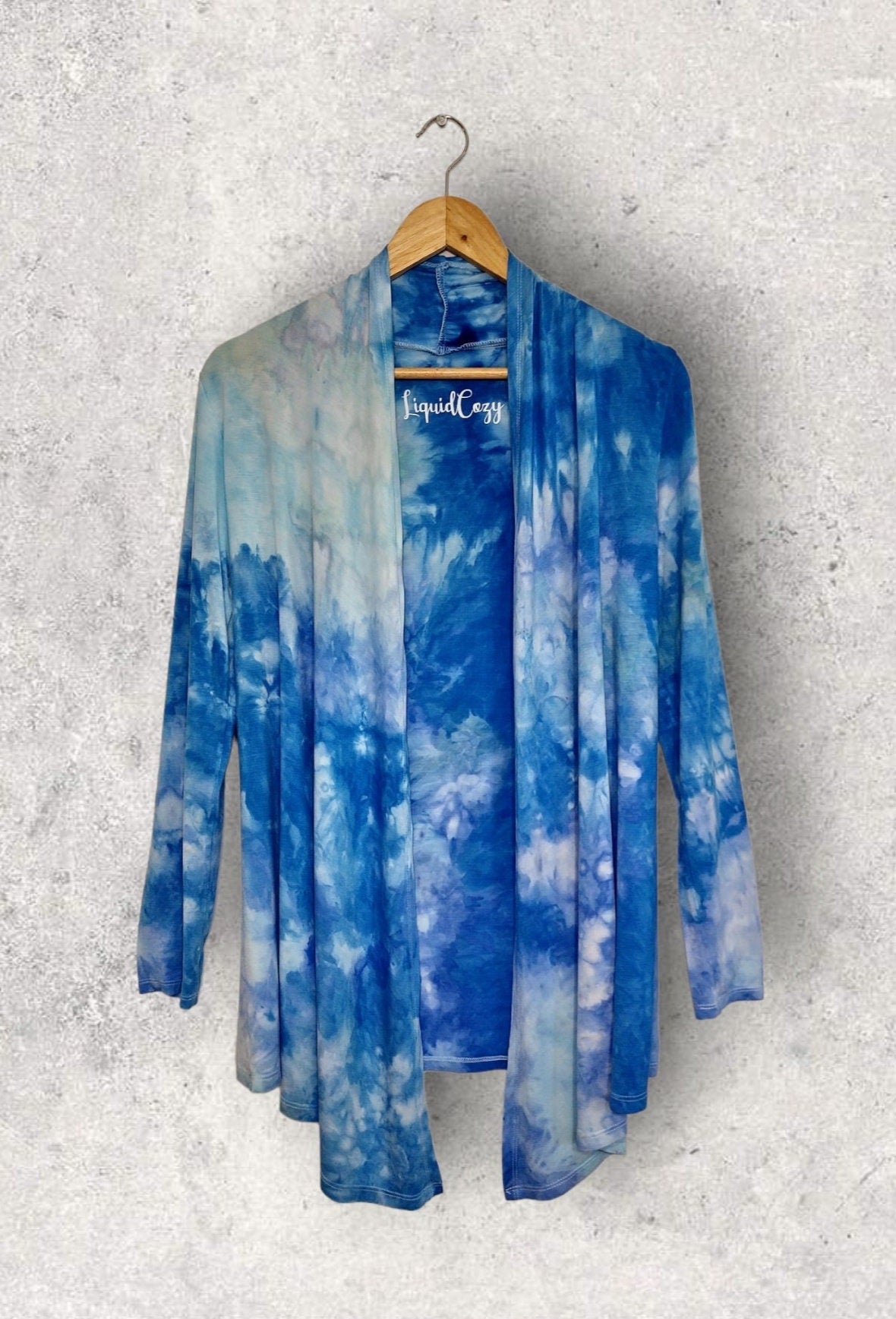 Liquid Cloud Lightweight Open Front Cardigan, Tie Dye Cardigan