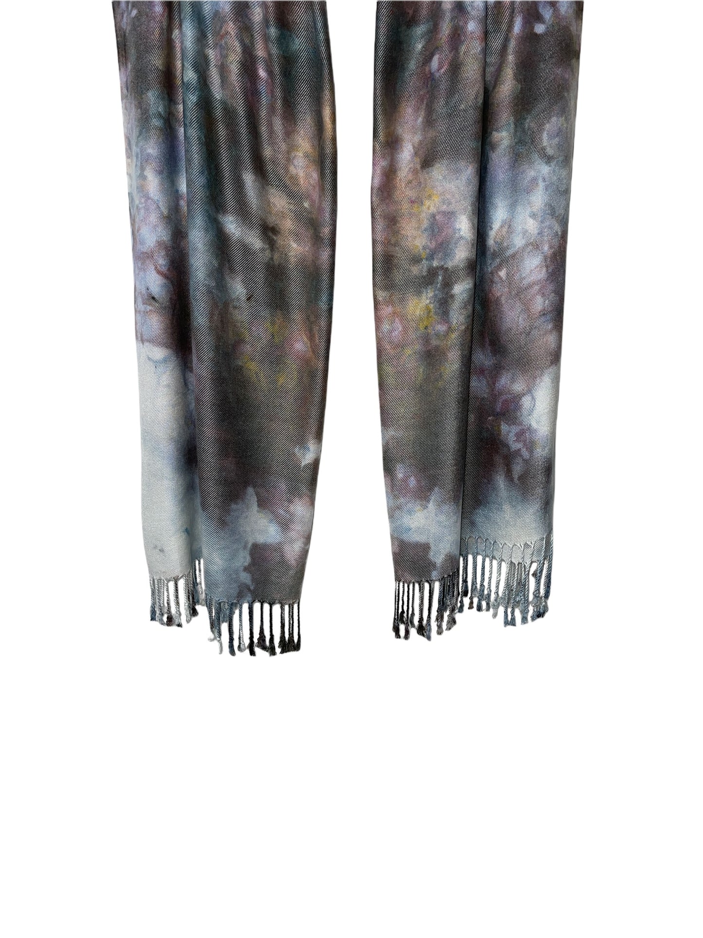 Liquid Diamond Smoke Hand Dyed Pashmina Scarf