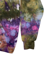 Load image into Gallery viewer, Liquid Sage Orchid Hand Dyed Hoodie, Tie Dye Sweatshirt
