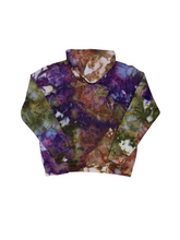 Load image into Gallery viewer, Liquid Sage Orchid Hand Dyed Hoodie, Tie Dye Sweatshirt
